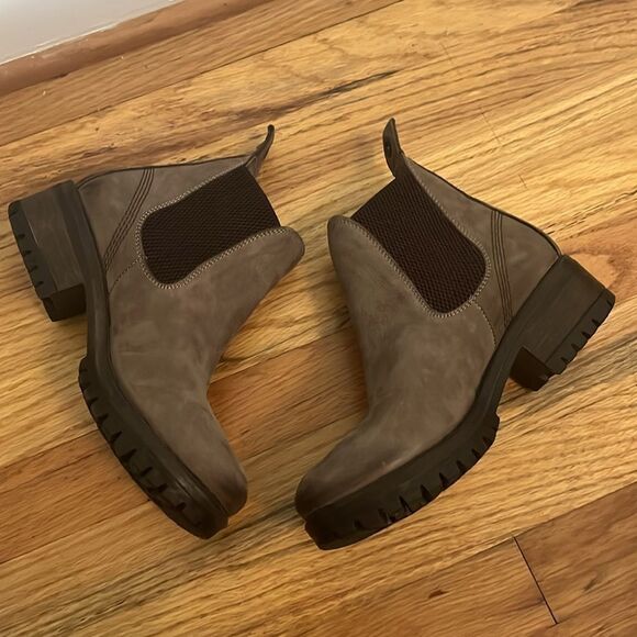 Bueno brown leather Florida Chelsea Boots pull on size 37 / US 7-7.5 - Picture 6 of 13